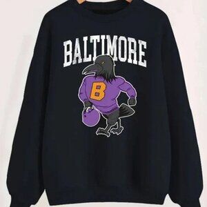 Baltimore Ravens Football Crewneck Sweatshirt Cozy NFL Game Day Fan Apparel 51